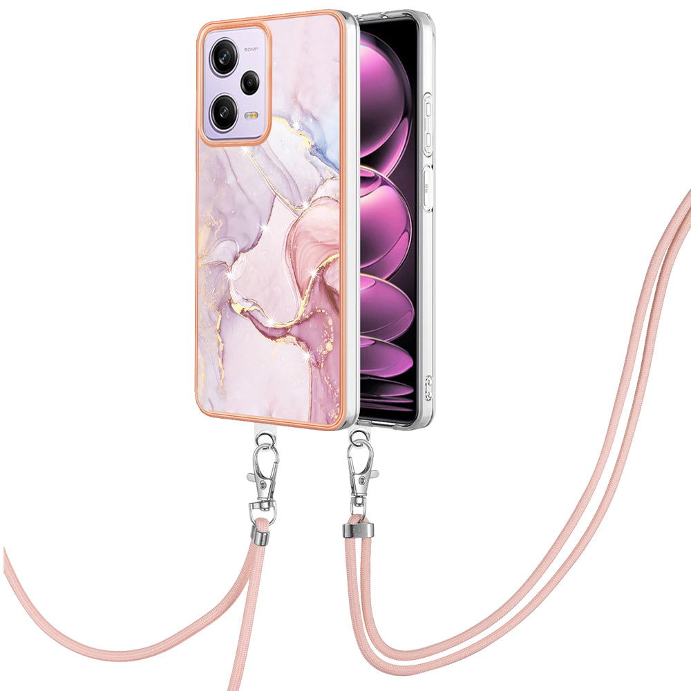 YB IMD Series-9 TPU Phone Case for Xiaomi Redmi Note 12 Pro 5G / Note 12 Pro Speed 5G / Poco X5 Pro 5G , Marble Pattern Electroplated Cover - Rose Gold 005 YB IMD Series-9 TPU Phone Case for Xiaomi Redmi Note 12 Pro 5G / Note 12 Pro Speed 5G / Poco X5 Pro 5G , Marble Pattern Electroplated Cover - Rose Gold 005